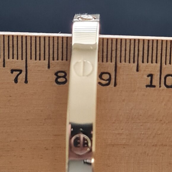 18k Gold bracelet - Bangle screw type design - Picture 15 of 15